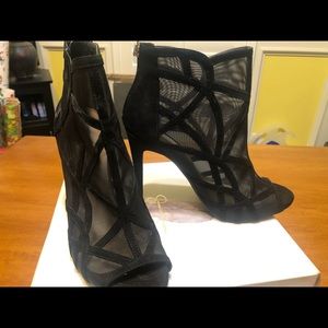 Jessica Simpson Black Mesh Heels